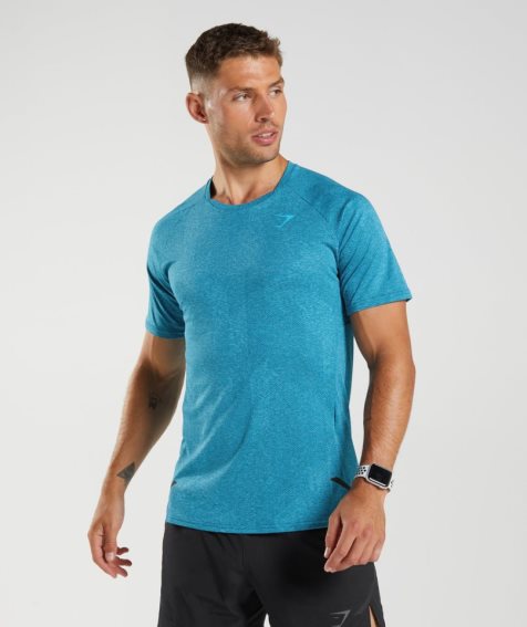 Men's Gymshark Apex T-Shirts Turquoise | CA 83D5N0